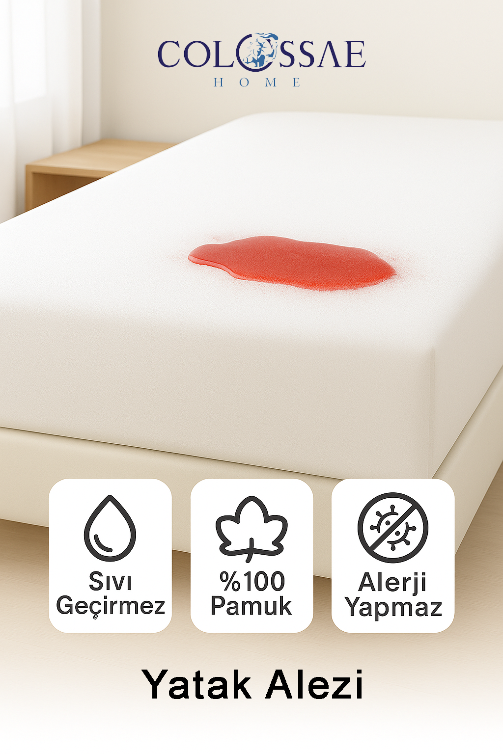 %100 Pamuk Fitted Alez – Sıvı Geçirmez Yatak Koruyucu Alez (Tek Ve Çift Kişilik)